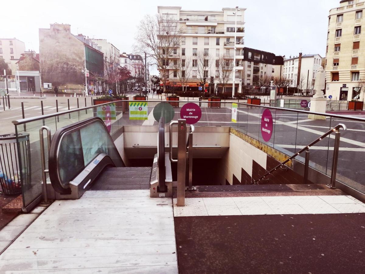 Studio Situe Dans Un Quartier Calme Et Residentiel A Montrouge A Seulement 2 Minutes Du Metro Exterior foto